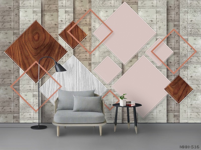 Hình học - hình vuông 3d MHH-516